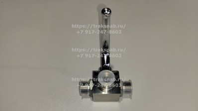 Кран гидравлический 3-х ходовой, м20х1,5 (нар.резьба) МИАС сталь.